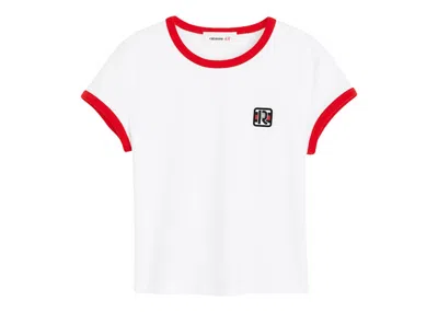 Pre-owned Rabanne Women's  H&m Appliqued T-shirt In White