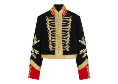 Pre-owned Rabanne Women's  H&m Embroidered Wool Jacket In Black
