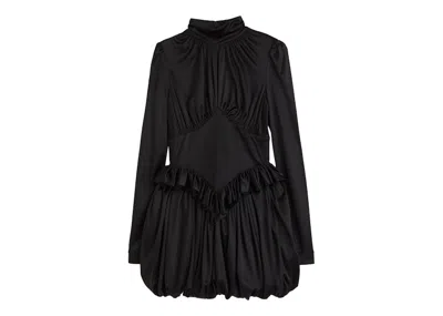 Pre-owned Rabanne Women's  H&m Jersey Puffskirt Dress In Black