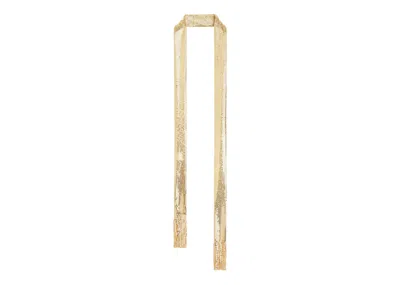 Pre-owned Rabanne Women's  H&m Metalmesh Scarf With Fringe In Gold