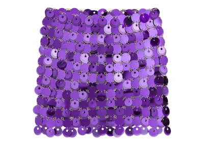 Pre-owned Rabanne Women's  H&m Sequindisc Mini Skirt In Purple
