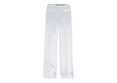 Pre-owned Rabanne Women's  H&m Shimmery Metallic Dress Pants In Silver