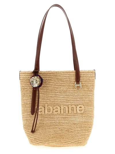 Rabanne Women's Raffia Tote Bag Shopping Bag In Sand