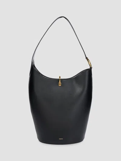 Rabanne Women's Ring Leather Tote Bag In Black Gold
