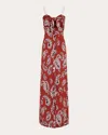 Rabanne Paisley-print Maxi Dress - Women's - Viscose/spandex/elastane In Paisley Terracotta