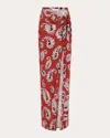 Rabanne Paisley-print Stretch-jersey Maxi Skirt In Paisley Terracotta