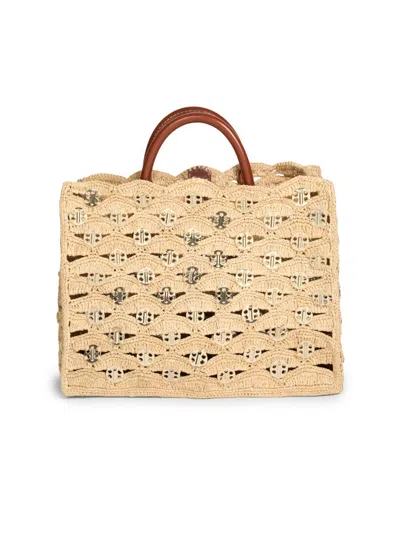 Rabanne Women's Sac A Main Raffia & Leather Tote Bag
