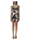 Rabanne Geometric Short Dress With Reflective Panels And Open Back