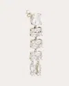 Rabanne Women's Silver-tone Crystal Earrings In Silver/crystal