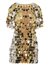 Rabanne Iconic Sparkle Discs Mini Dress