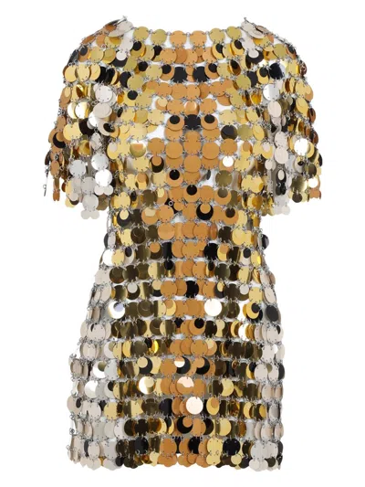 RABANNE WOMEN'S SPARKLE DISCS MINI DRESS