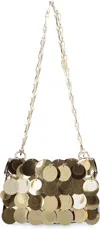 Rabanne Nano Sparkle Discs Shoulder Bag In Gold