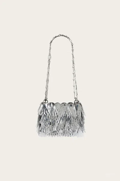 Rabanne Women's Sparkle Nano Metallic Fur Bag In Silver
