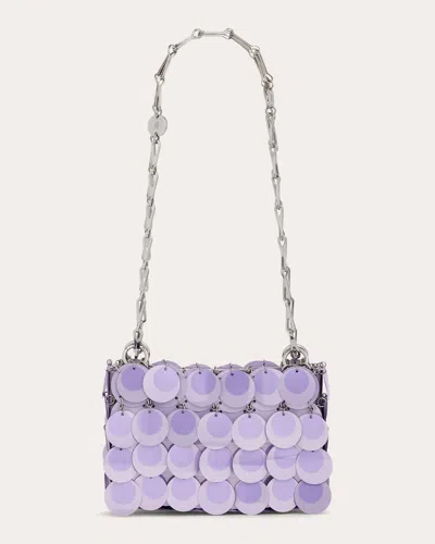 Rabanne Women's Sparkle Nano Paillette Shoulder Bag In Lilac/silver