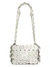 Rabanne Nano 1969 Embroidered Shoulder Bag In Silver