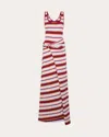 Rabanne Women's Striped Stretch Jersey Midi Dress
