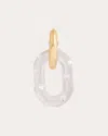 Rabanne Xl Link Earrings In Gold/crystal