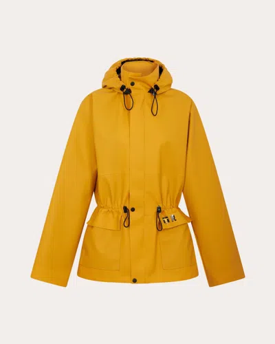 Rabanne Women's Synthetic Cinched Rain Jacket In Yellow