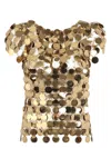 Rabanne Top Short Sleeve Sweater Clothing In Metallic
