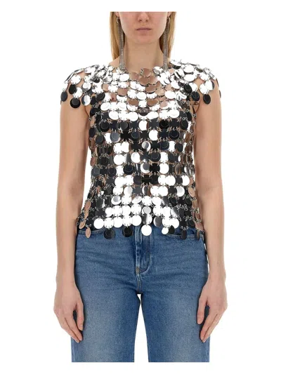 RABANNE WOMEN'S TOP THE ICONIC SPARKLE DISCS TOP