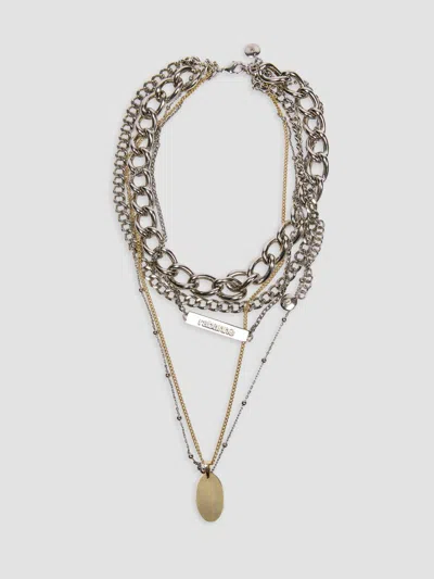 Rabanne Women's Two-tone 5-row Layered Chain Necklace In Silver Gold
