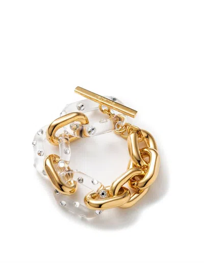 Rabanne Women's Xl Link Bracelet In Gold/crystal