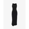Rabanne Stud-detailed Sleeveless Midi Dress In Black