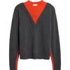 Rabanne Two-tone Sweater In Black