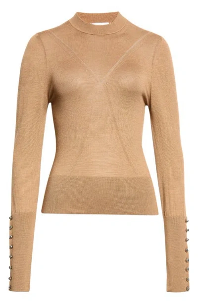 RABANNE RABANNE WOOL & SILK CREWNECK SWEATER