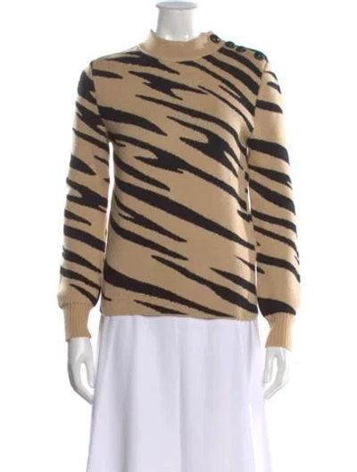 Pre-owned Rabanne Wool Animal Print Sweater In Neutral