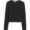 Rabanne Wool Blend Cardigan In Blue