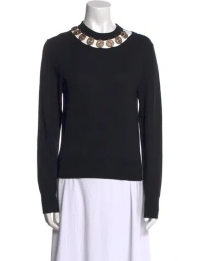 Pre-owned Rabanne Wool Crew Neck Sweater In Black