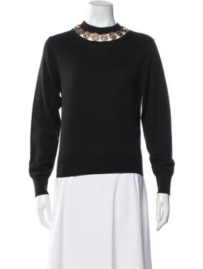 Pre-owned Rabanne Wool Crew Neck Sweater In Black