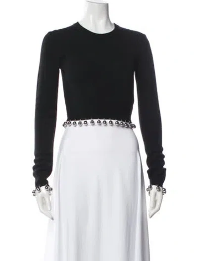 Pre-owned Rabanne Wool Crew Neck Sweater In Black