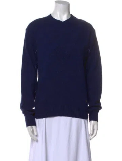 Pre-owned Rabanne Wool Crew Neck Sweater In Blue