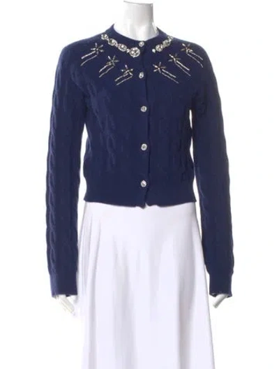 Pre-owned Rabanne Wool Crew Neck Sweater In Blue