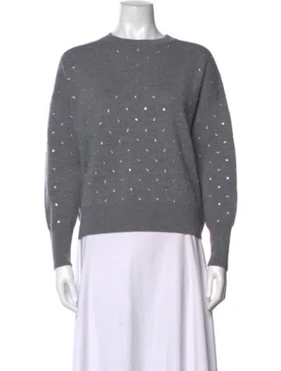 Pre-owned Rabanne Wool Crew Neck Sweater In Grey