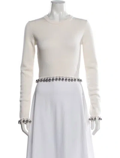 Pre-owned Rabanne Wool Crew Neck Sweater In Neutrals