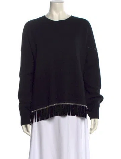 Pre-owned Rabanne Wool Crew Neck Sweatshirt W/ Tags In Black
