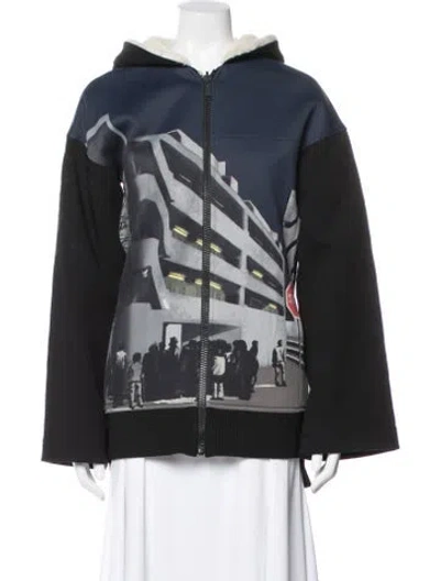 Pre-owned Rabanne Wool Graphic Print Jacket In Black