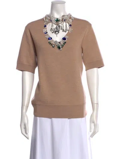 Pre-owned Rabanne Wool Graphic Print Sweater In Neutral