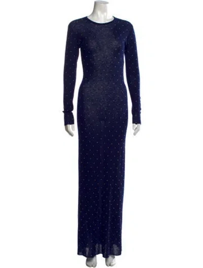 Pre-owned Rabanne Wool Long Dress In Blue