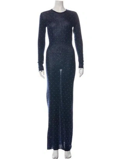 Pre-owned Rabanne Wool Long Dress In Blue
