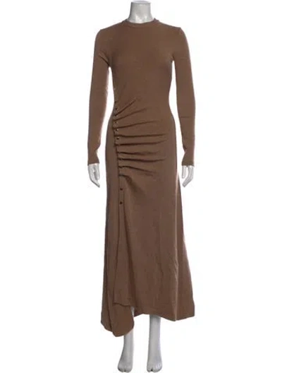 Pre-owned Rabanne Wool Long Dress In Brown