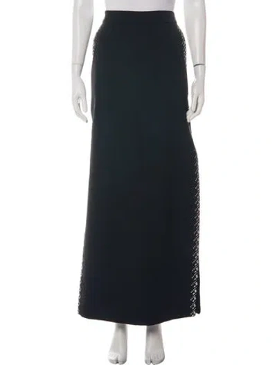 Pre-owned Rabanne Wool Long Skirt In Black
