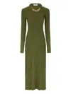 Rabanne Chain-embellished Cable-knit Midi Dress