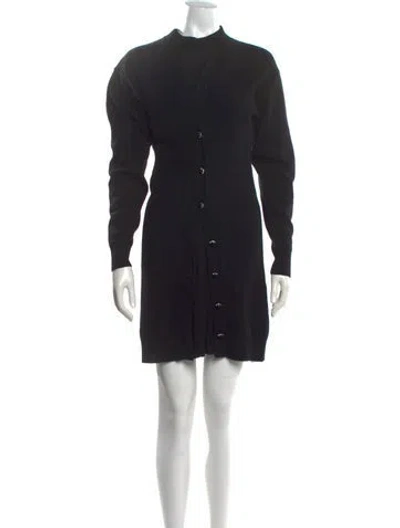 Pre-owned Rabanne Wool Mini Dress In Black