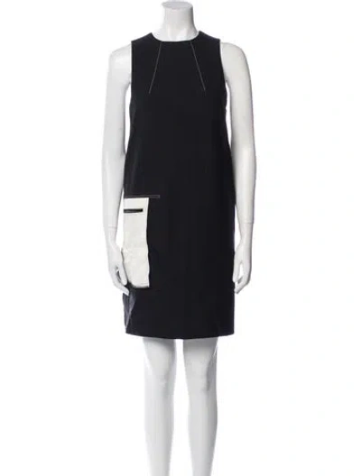 Pre-owned Rabanne Wool Mini Dress In Blue