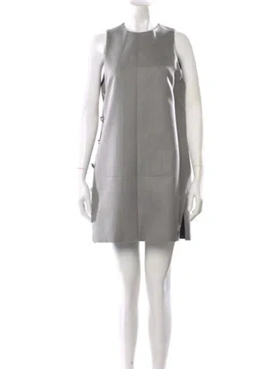 Pre-owned Rabanne Wool Mini Dress In Gray