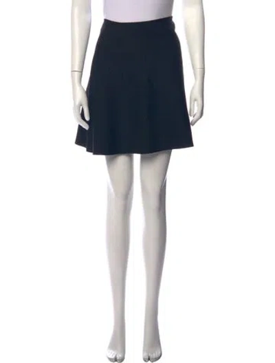 Pre-owned Rabanne Wool Mini Skirt In Blue